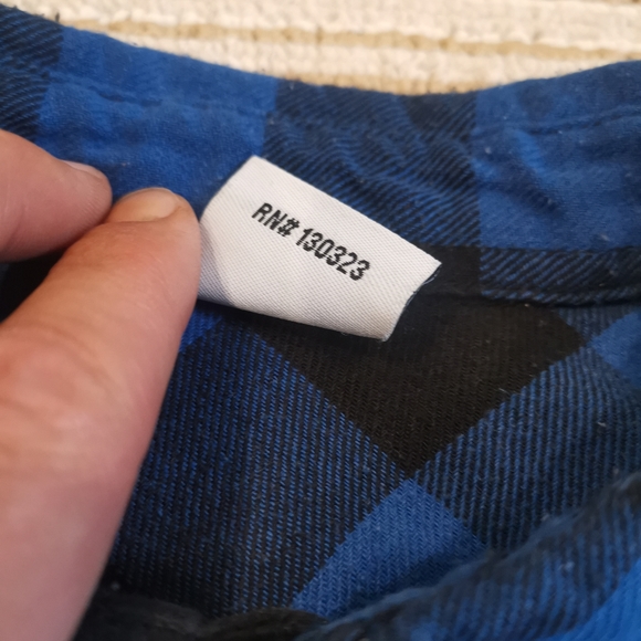 DC Blue Button Plaid - Picture 3 of 3